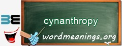 WordMeaning blackboard for cynanthropy